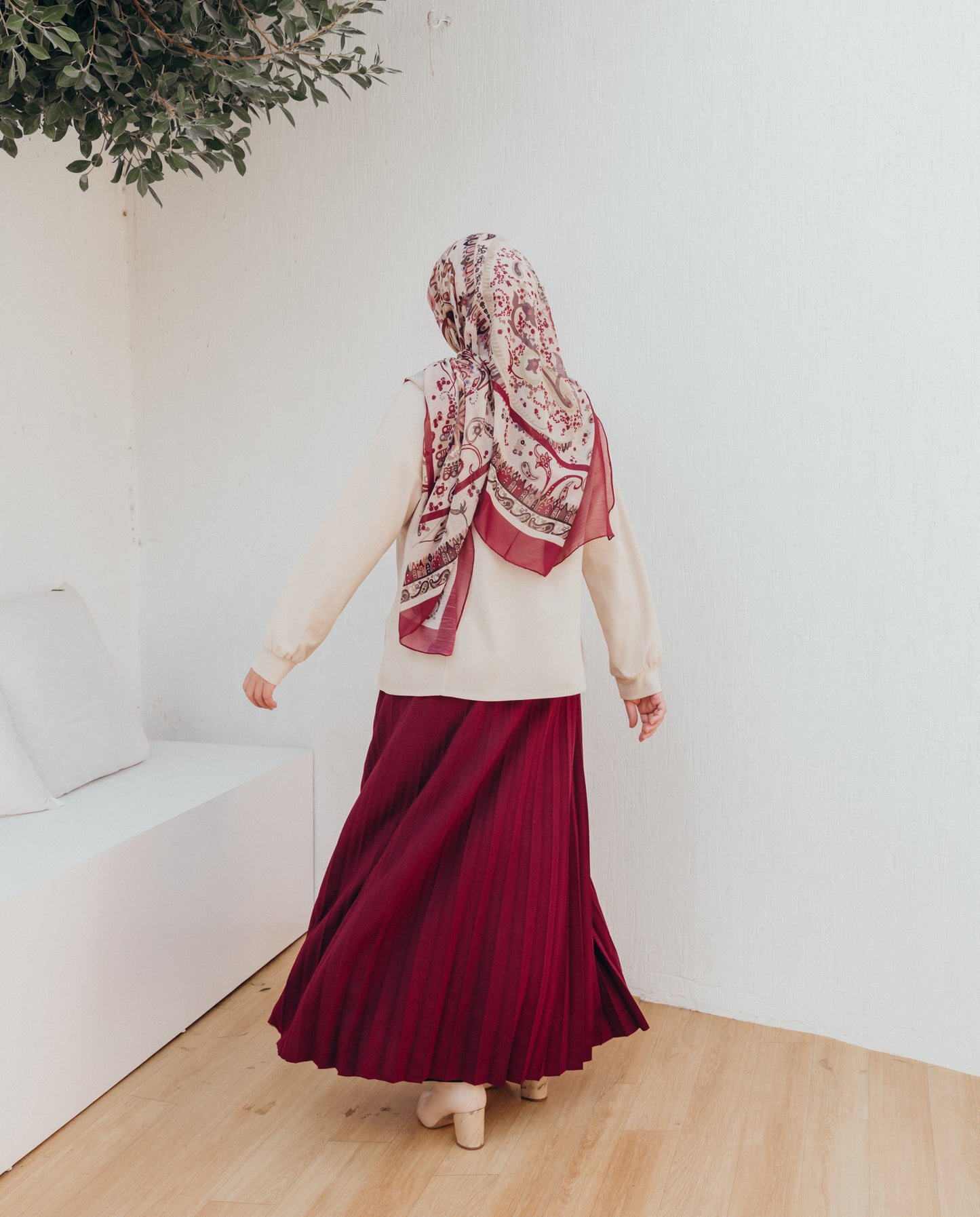 M1224-1-حجاب ديجيتال 150 سم-شيفون كريستال-رونق