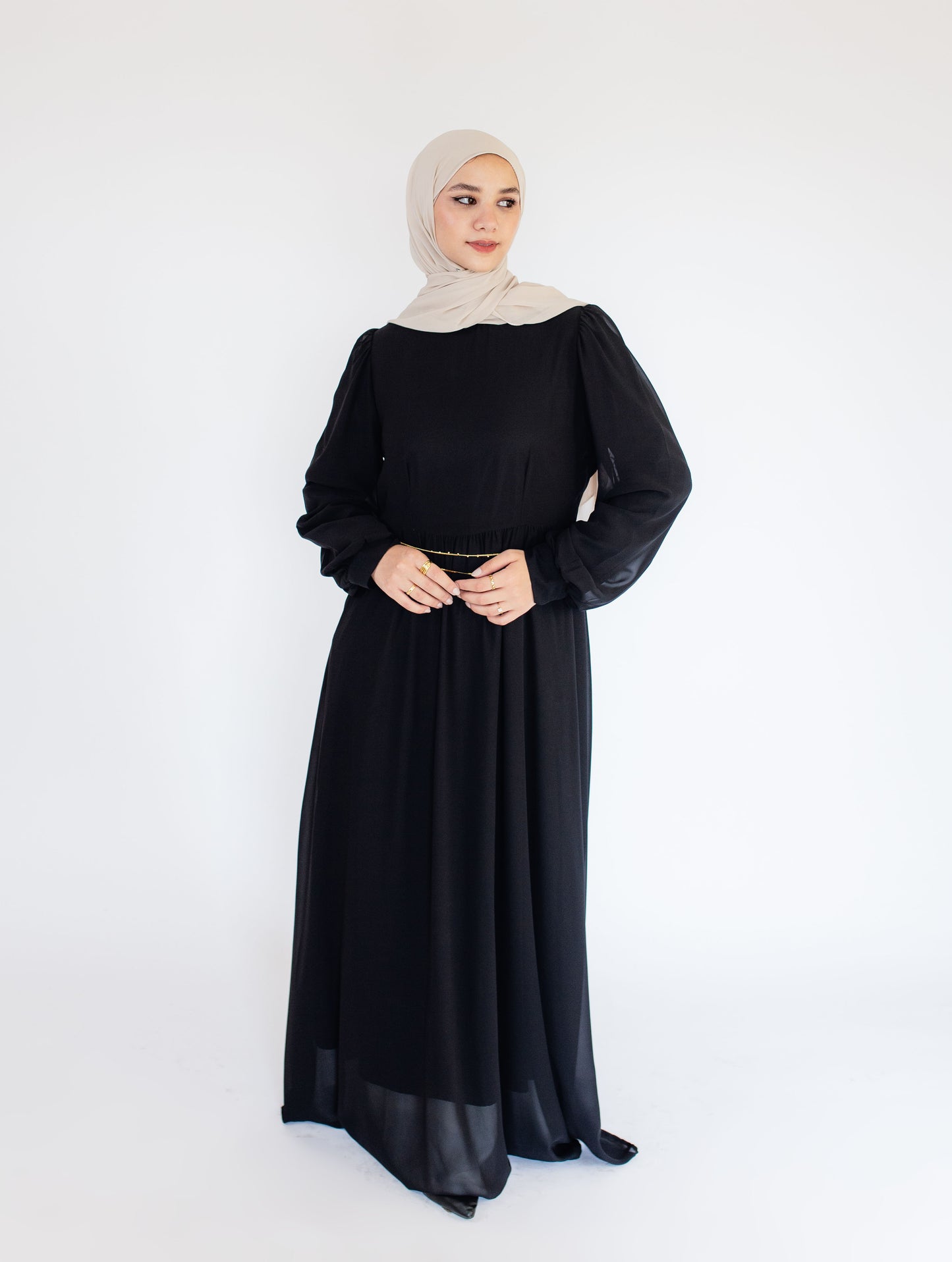 1006 فستان سواريه شيفون سادة
