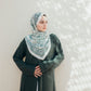 1224-10 حجاب ديجيتال مستطيل-شيفون كريستال-زمرد