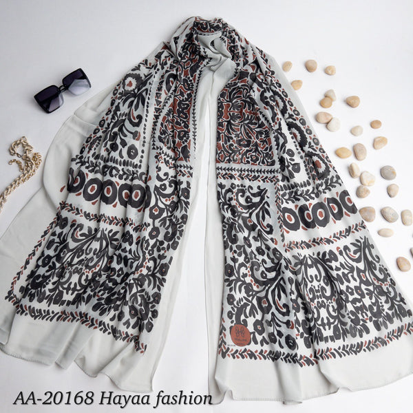 طرحة شيفون رقمي AA-20168